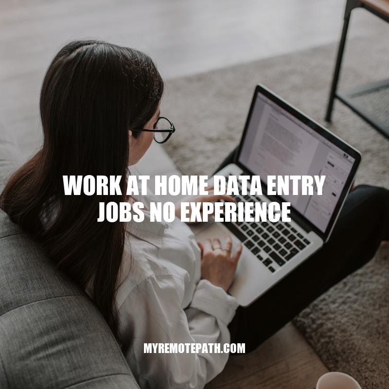 Remote Data Entry Jobs: How to Find Work from Home Opportunities with No Experience